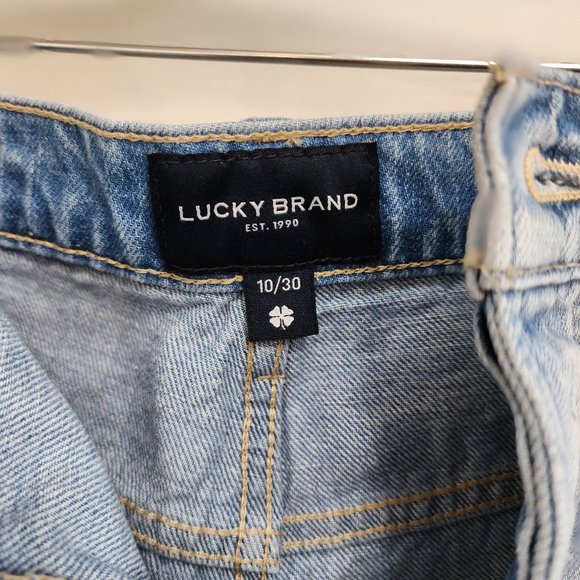 Lucky Brand 90's Midi High Rise Floral Jean Shorts (10/30) - Picture 3 of 3